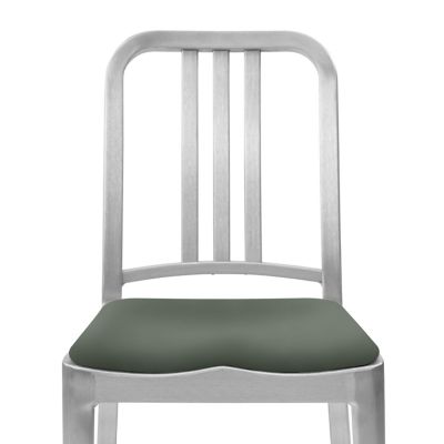 Emeco Upholstered Seat Pad for Navy Chair - Color: Green - SEATPAD NAVY KVR