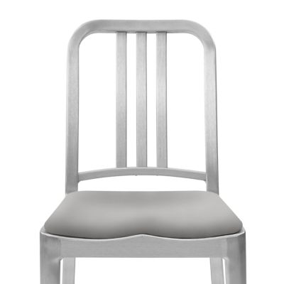 Emeco Upholstered Seat Pad for Navy Chair - Color: Grey - SEATPAD NAVY KVRF