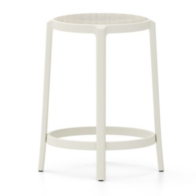 Emeco On & On Barstool with Plywood Seat - Color: White - Size: Counter - O