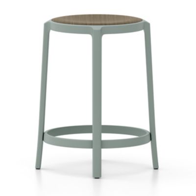 Emeco On & On Barstool with Plywood Seat - Color: Blue - Size: Counter - ON