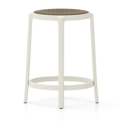 Emeco On & On Barstool with Plywood Seat - Color: White - Size: Counter - O