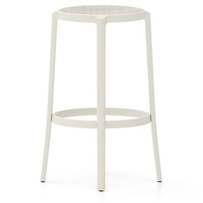 Emeco On & On Barstool with Plywood Seat - Color: White - ONON 30 OWS WHITE