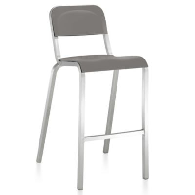 Emeco 1951 Stool - Color: Grey - Size: Bar - 1951 BAR 30 FLINT GRAY