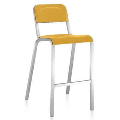 Emeco 1951 Stool - Color: Yellow - Size: Bar - 1951 BAR 30 MUSTARD YELLOW