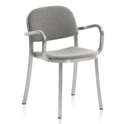 Emeco 1 Inch Armchair with Upholstered - Color: Grey - 1 INCH A KVDM0120