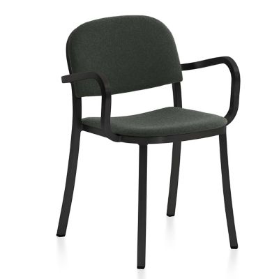 Emeco 1 Inch Armchair with Upholstered - Color: Green - 1 INCH A DARK PC KV