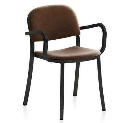 Emeco 1 Inch Armchair with Upholstered - Color: Bronze - 1 INCH A DARK PC S