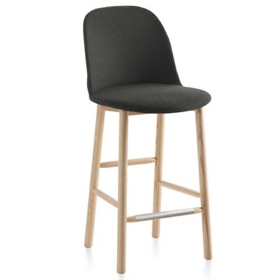 Emeco Alfi Stool, High Back With Alfi Soft Slip Cover - Color: Red - Size: 