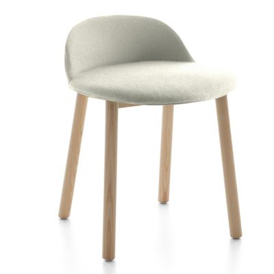 Emeco Alfi Chair, Low Back with Alfi Soft Slip Cover - Color: Grey - ALFI18