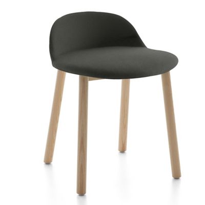 Emeco Alfi Chair, Low Back with Alfi Soft Slip Cover - Color: Grey - ALFI18