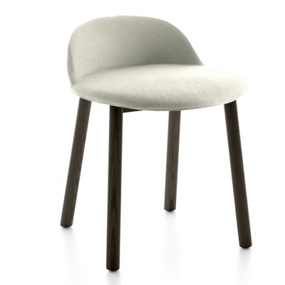 Emeco Alfi Chair, Low Back with Alfi Soft Slip Cover - Color: Grey - ALFI18