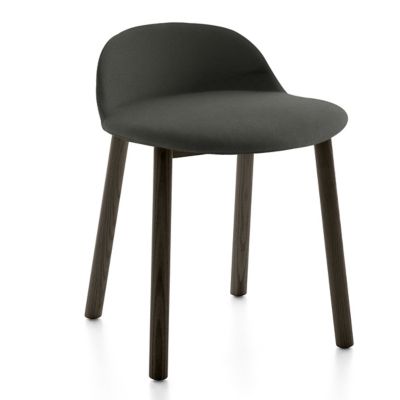 Emeco Alfi Chair, Low Back with Alfi Soft Slip Cover - Color: Grey - ALFI18