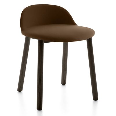 Emeco Alfi Chair, Low Back with Alfi Soft Slip Cover - Color: Brown - ALFI1