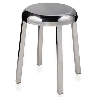 Emeco Za Low Stool - Color: Silver - ZA18P