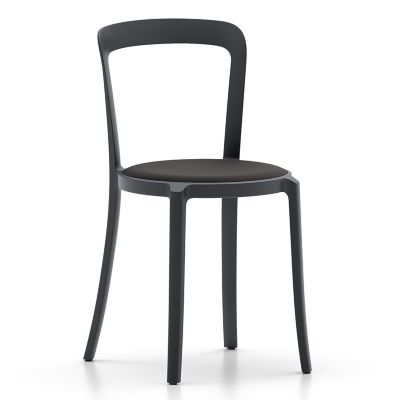 Emeco On & On Stacking Chair, Upholstered - Color: Black - ONON US BLACK FA