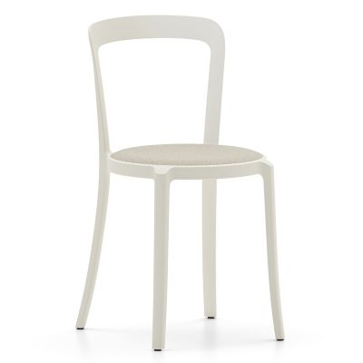 Emeco On & On Stacking Chair, Upholstered - Color: White - ONON US WHITE FA