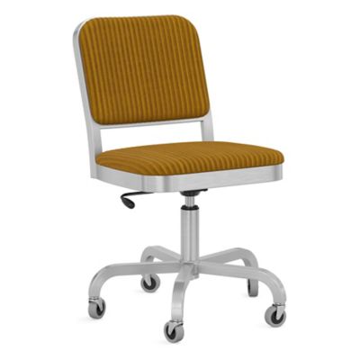 Emeco Navy Officer Swivel Chair - Color: Brown - NOFF SWV KVPH443