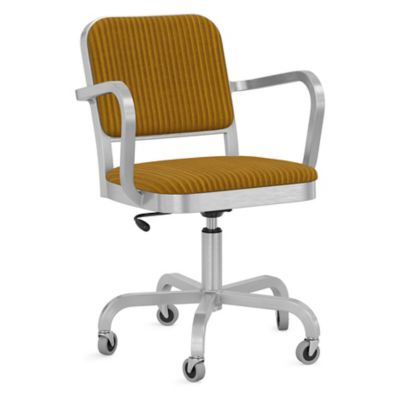 Emeco Navy Officer Swivel Armchair - Color: Yellow - NOFF SWVA KVPH443