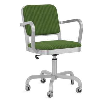 Emeco Navy Officer Swivel Armchair - Color: Green - NOFF SWVA KVPH943