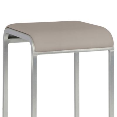 Emeco Upholstered Leather Seat Pad for 20-06 Stool - Color: Grey - 2006 SEA