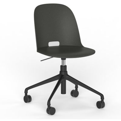 Emeco Alfi Work Swivel Chair with Casters - Color: Grey - ALFISWVH4ABKBCDG