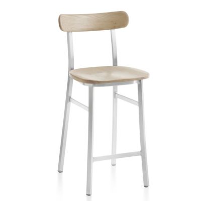 Emeco Utility Counter Stool - Color: Brown - Utility CTR HB Ash