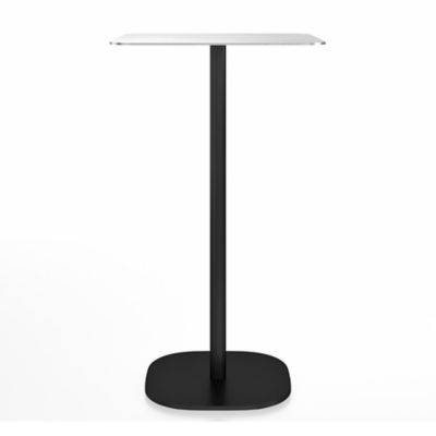 Emeco 2 Inch Flat Base Bar/Counter Table - Color: Black - 2INCHBT2430FALUDA