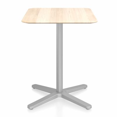 Emeco 2 Inch X Base Cafe Table - Color: Silver - 2INCHCT2430XACC