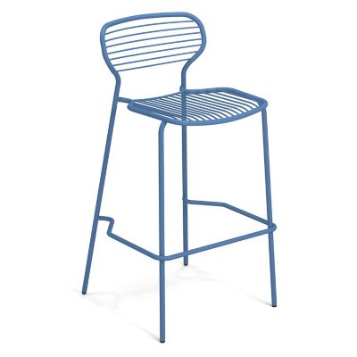 emu Apero Outdoor Stacking Barstool Set of 2 - Color: Blue - E1303-16