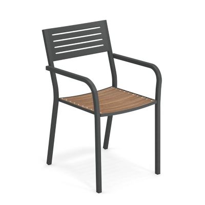 emu Segno Outdoor Stacking Armchair Set of 4 - Color: Grey - E267-22-82