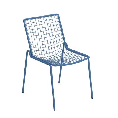 emu Rio R50 Outdoor Stacking Side Chair Set of 4 - Color: Blue - E790-16