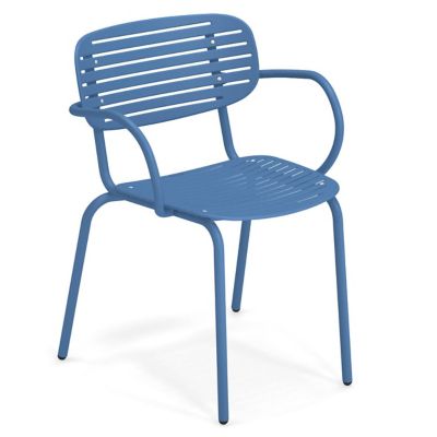 emu Mom Outdoor Stacking Armchair Set of 4 - Color: Blue - E640-16