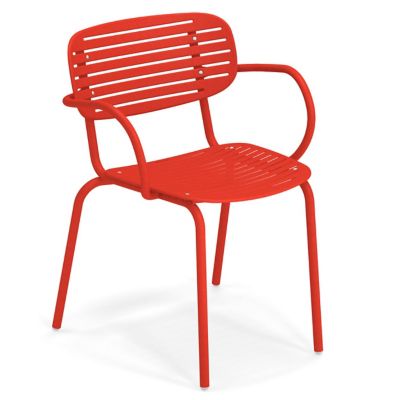 emu Mom Outdoor Stacking Armchair Set of 4 - Color: Red - E640-50