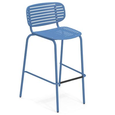 emu Mom Outdoor Stacking Barstool Set of 4 - Color: Blue - E649-16