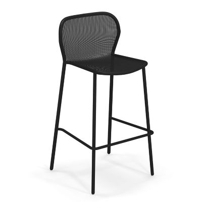 emu Darwin Outdoor Stacking Barstool Set of 4 - Color: Black - E523-24