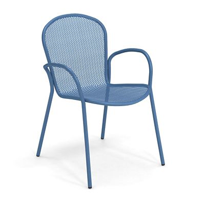 emu Ronda 2.0 Outdoor Stacking Armchair Set of 4 - Color: Blue - E458-16
