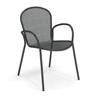 emu Ronda 2.0 Outdoor Stacking Armchair Set of 4 - Color: Black - E458-22