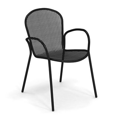 emu Ronda 2.0 Outdoor Stacking Armchair Set of 4 - Color: Black - E458-24