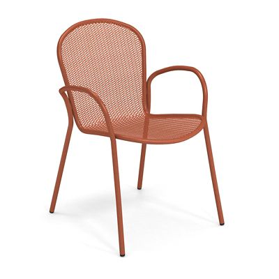emu Ronda 2.0 Outdoor Stacking Armchair Set of 4 - Color: Red - E458-26