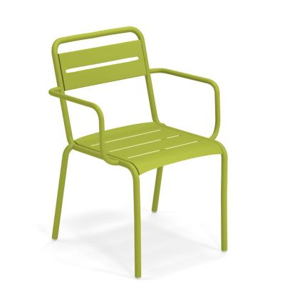 emu Star Outdoor Stacking Armchair Set of 4 - Color: Green - E162N-60