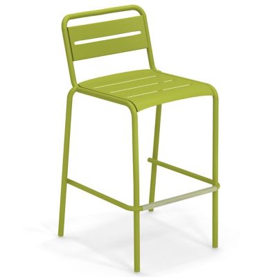 emu Star Outdoor Stacking Barstool Set of 4 - Color: Green - E164N-60