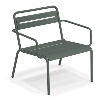 emu Star Outdoor Stacking Lounge Armchair Set of 2 - Color: Green - E165-75