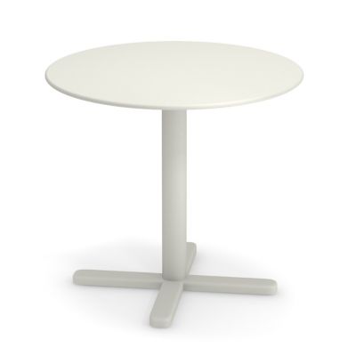 emu Darwin Outdoor Tilt Top Round Nesting Table - Color: White - Size: Larg