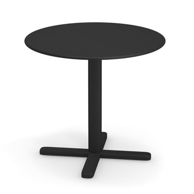 emu Darwin Outdoor Tilt Top Round Nesting Table - Color: Black - Size: Larg