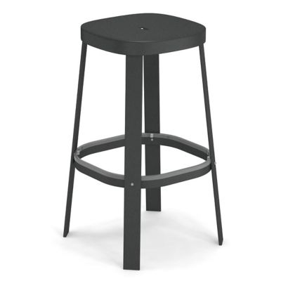 emu Thor Outdoor Stacking Backless Barstool Set Of 4 - Color: Black - E657-