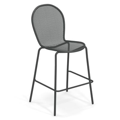 emu Ronda Bar Outdoor/Indoor Stacking Barstool, Set of 2 - Color: Black - E