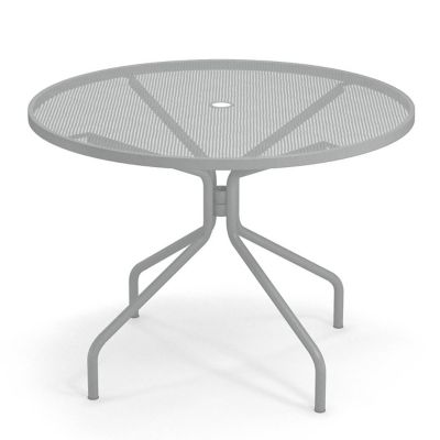 emu Cambi Outdoor Round Bistro Table with Umbrella Hole - Color: Grey - Siz