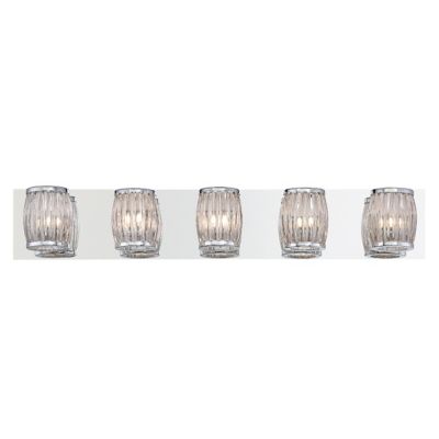 Eurofase Barile Vanity Light - Color: Silver - Size: 5 light - 30046-016