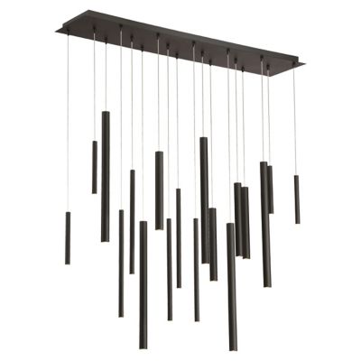 Eurofase Santana LED Linear Chandelier - Color: Black - Size: 18 light - 31