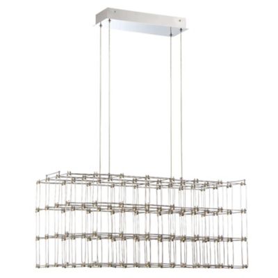 Eurofase Linwood LED Linear Chandelier - Color: Chrome - Size: 128 light - 